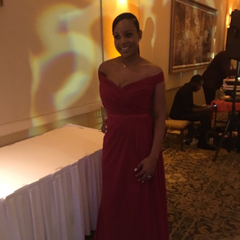 Burgundy bridesmaid dress